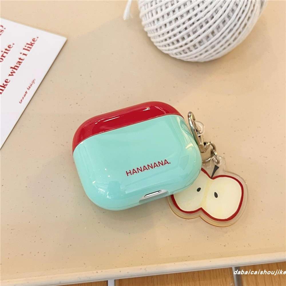 リンゴチャーム付きAirPodsproケース