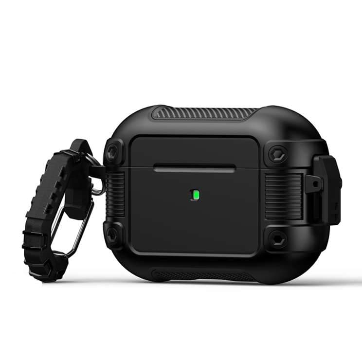 カラビナ付き 耐衝撃防水 AirPods/AirPodsproケース