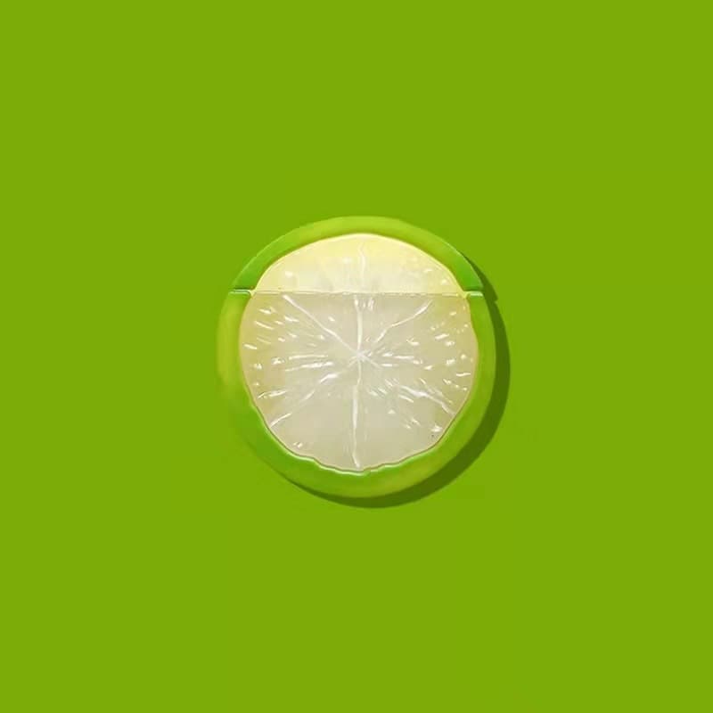 Airpodsケース レモン＆ライム柄 透明 耐衝撃 AirPods ケース