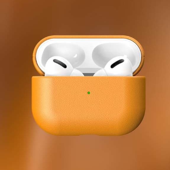 【廃盤】AirPods AirPods Pro 2用 オレンジレザーケース