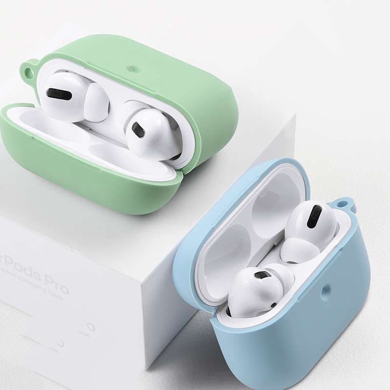 シンプル パステルカラー シリコン AirPods/AirPodsproケース