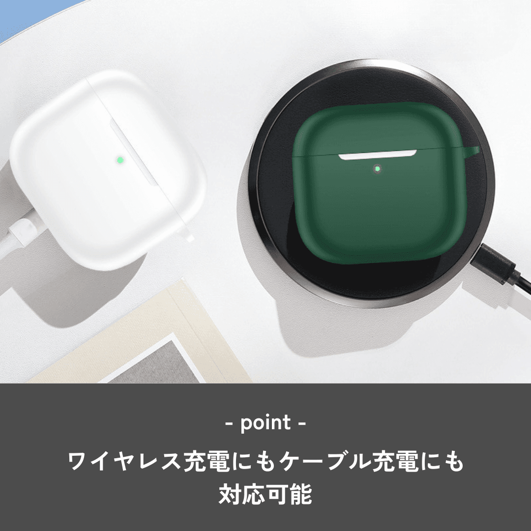 シンプル カラー シリコン Airpods4専用ケース
