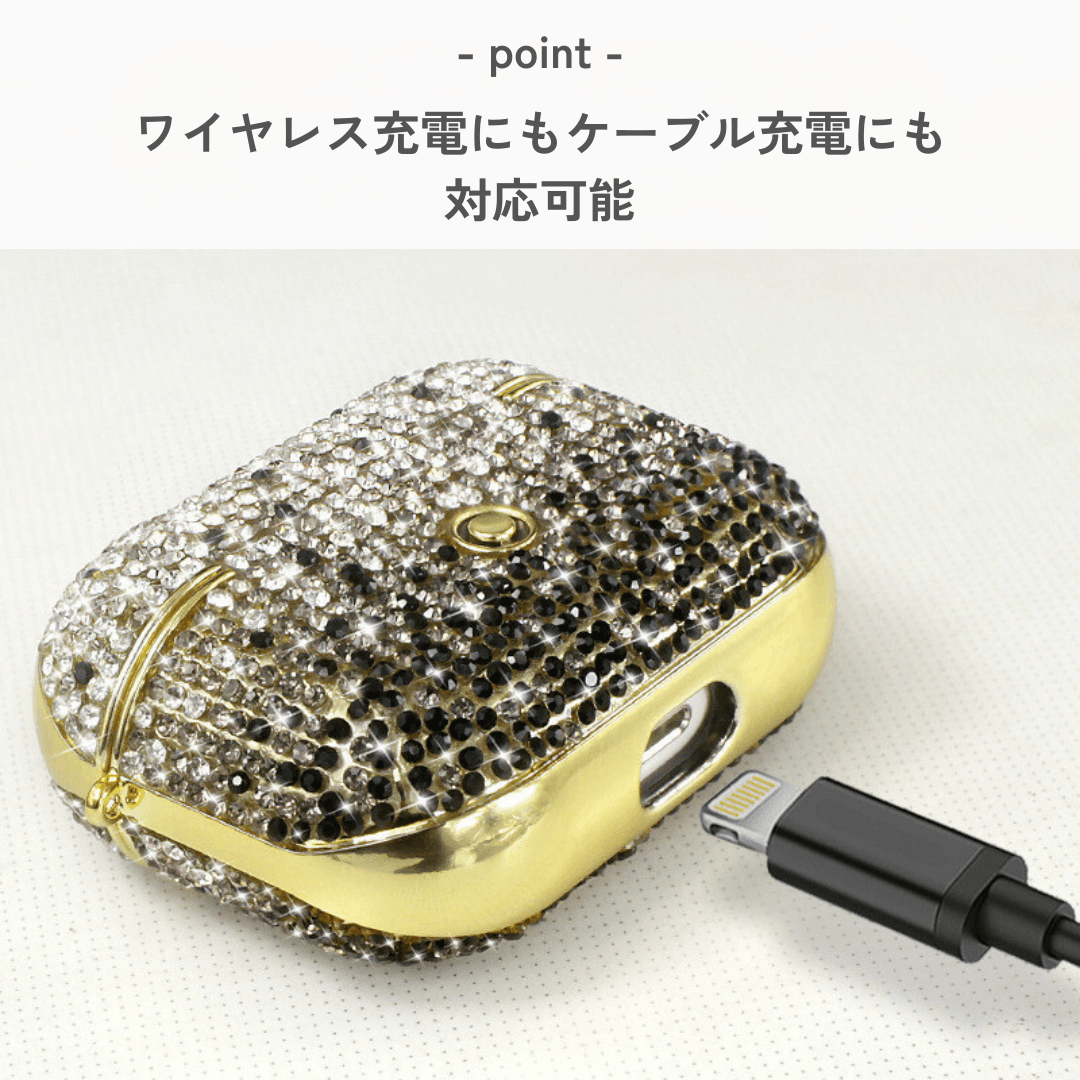 人気 かわいい キラキラストーン AirPods/AirPodsproケース