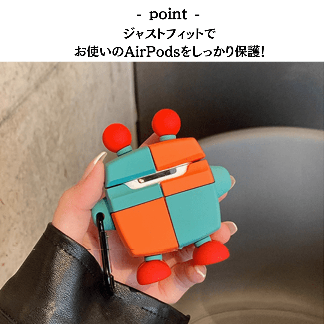 ロボット カラフル AirPods/AirPodsproケース