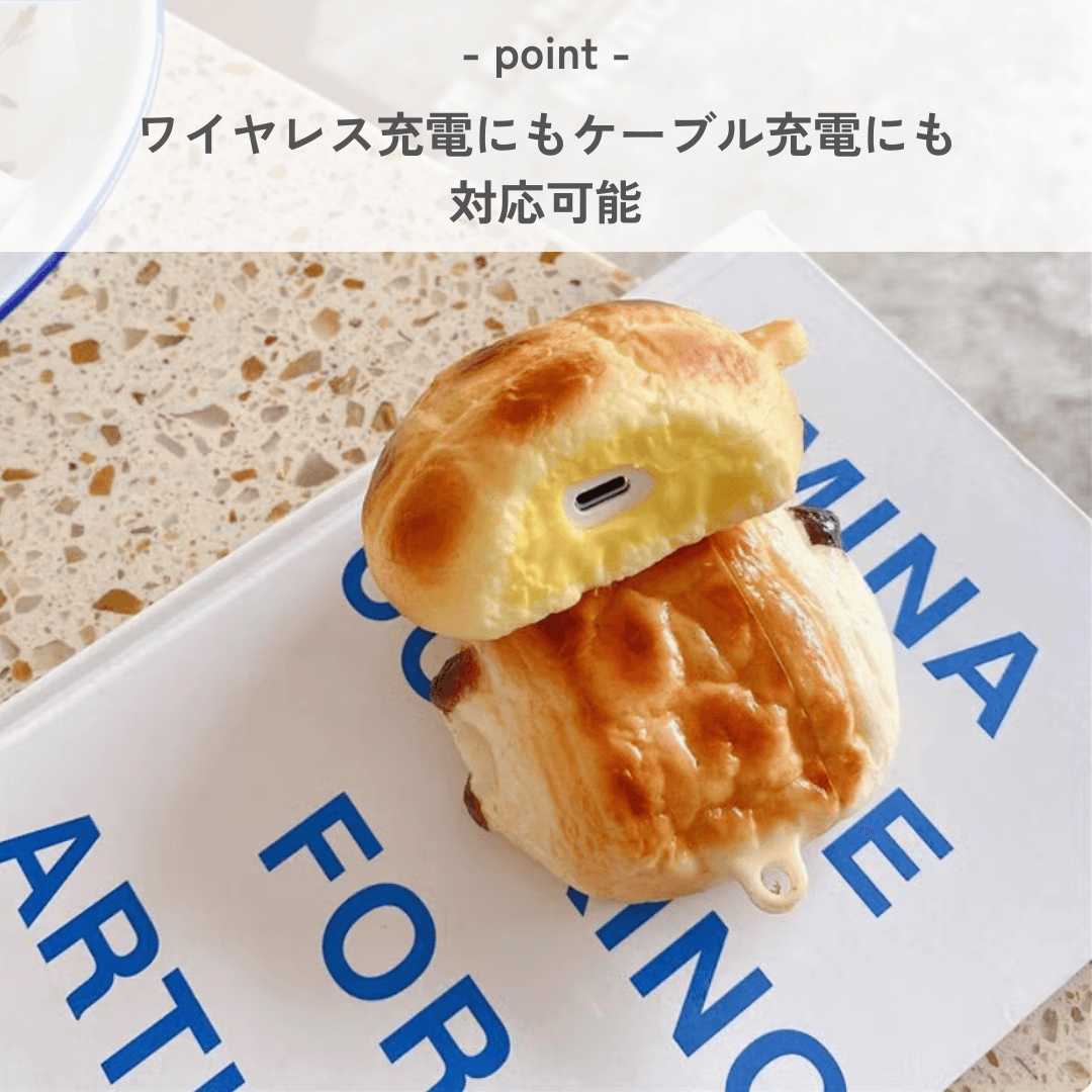 かわいい もちもちパン ミニチュア AirPods/AirPodsproケース