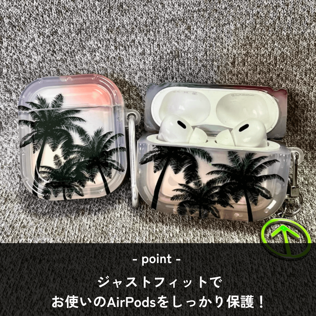 トロピカルサンセット クリア AirPods/AirPodsproケース