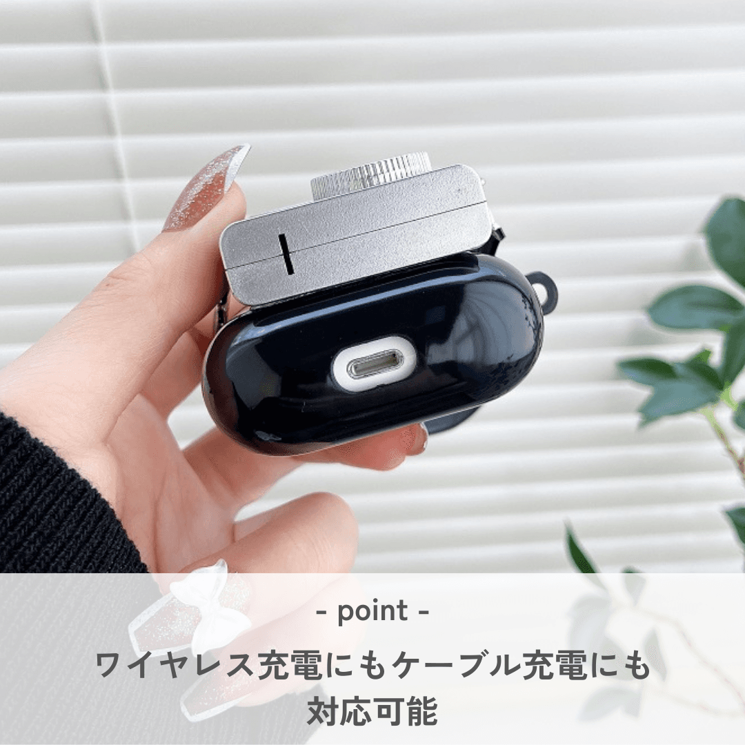 おしゃれ 人気 レトロカメラモチーフ AirPods/AirPodsproケース