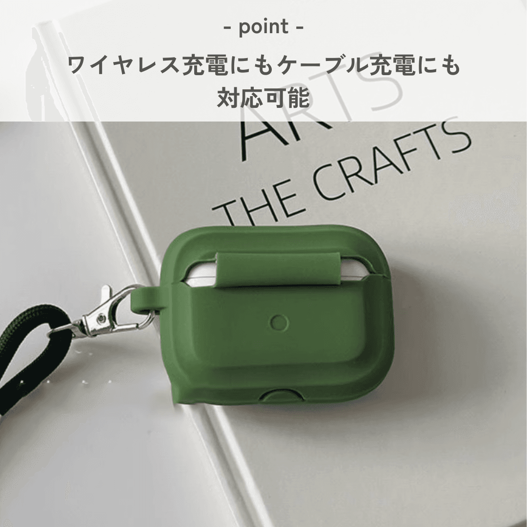 おしゃれ 人気 ミリタリー グリーン シンプル AirPods/AirPodsproケース