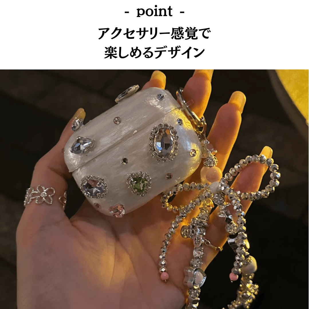 かわいい キラキラ ジュエル風 AirPods/AirPodsproケース