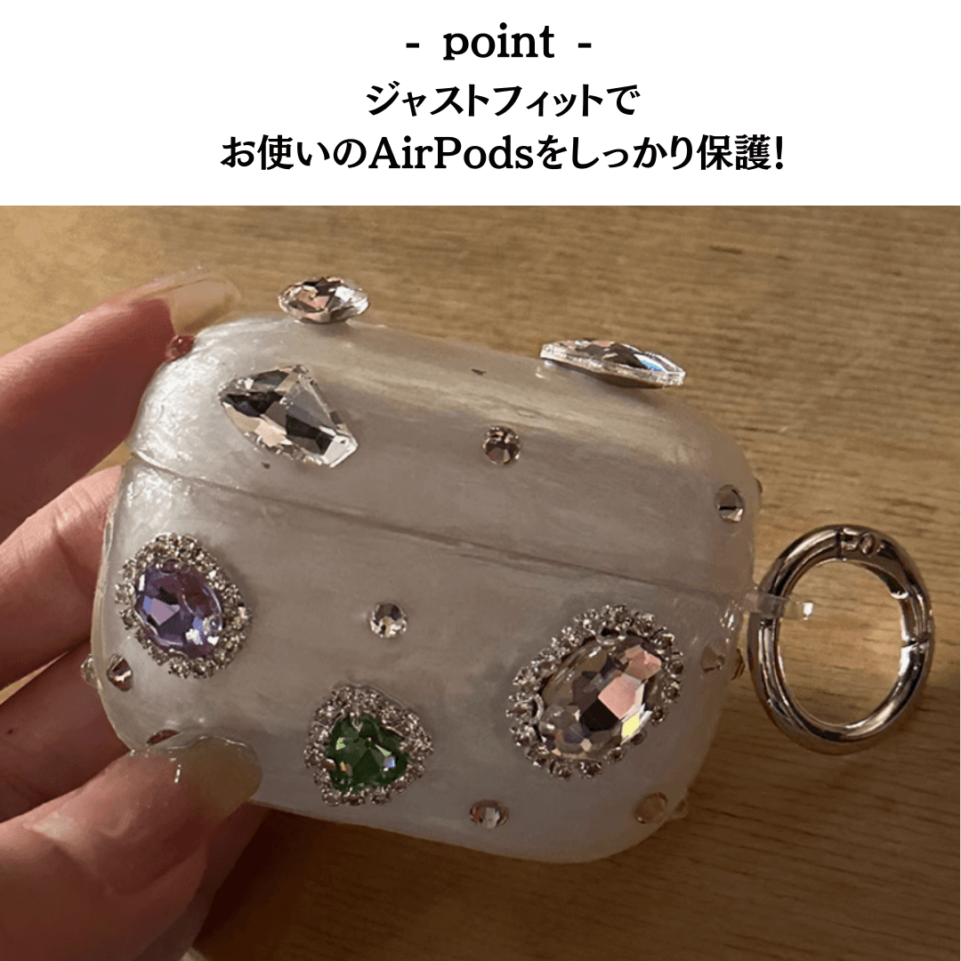 かわいい キラキラ ジュエル風 AirPods/AirPodsproケース