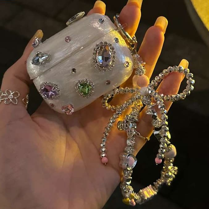 かわいい キラキラ ジュエル風 AirPods/AirPodsproケース
