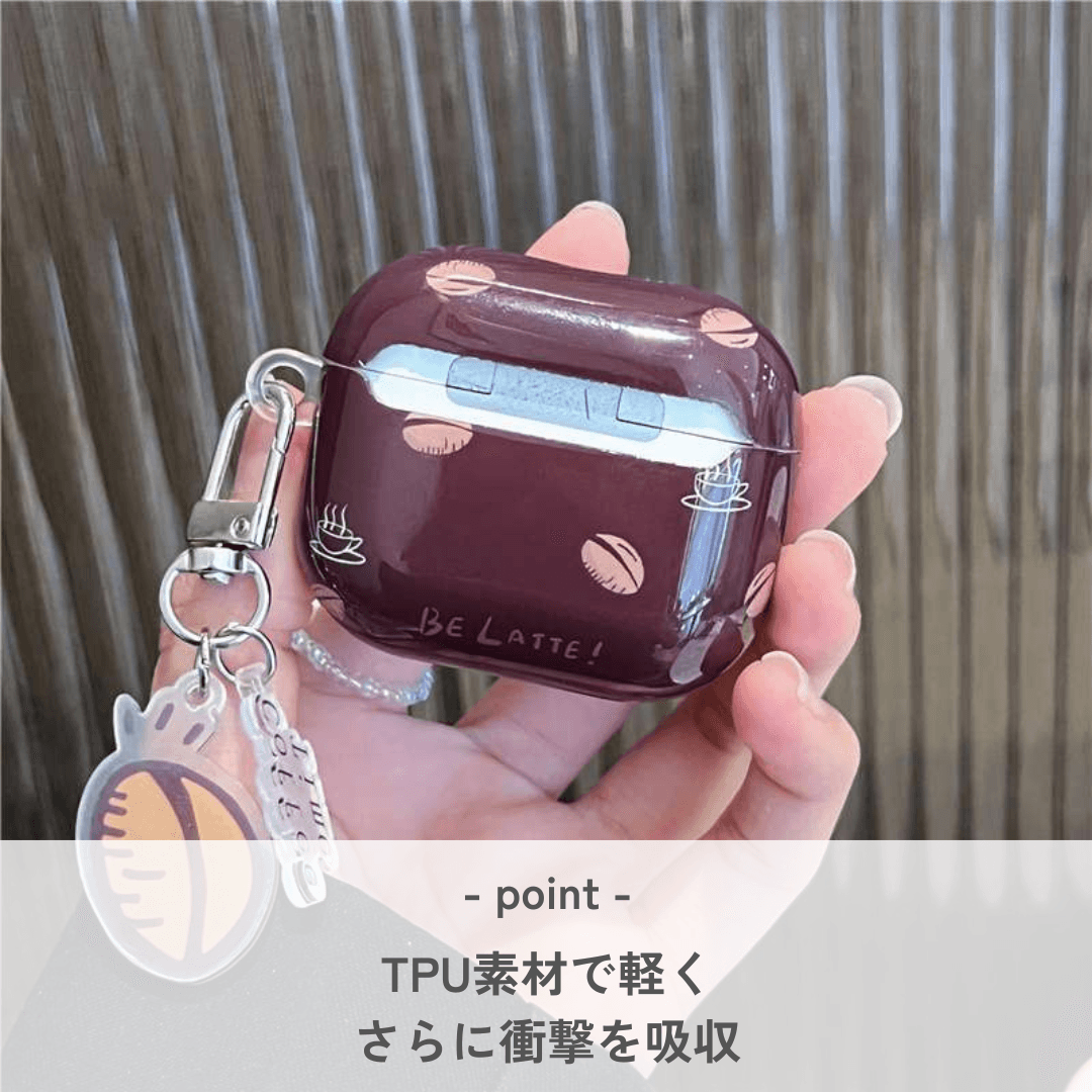 コーヒー豆柄 AirPods/AirPodsproケース