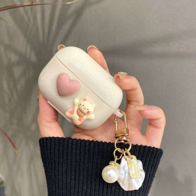 人気 かわいい ねことハート AirPods/AirPodsproケース