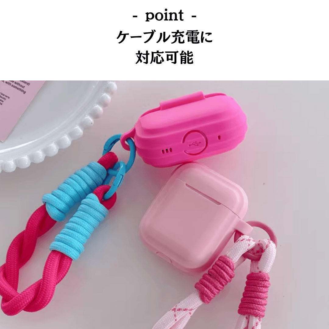 編み込みストラップ付き AirPods/AirPodsproケース