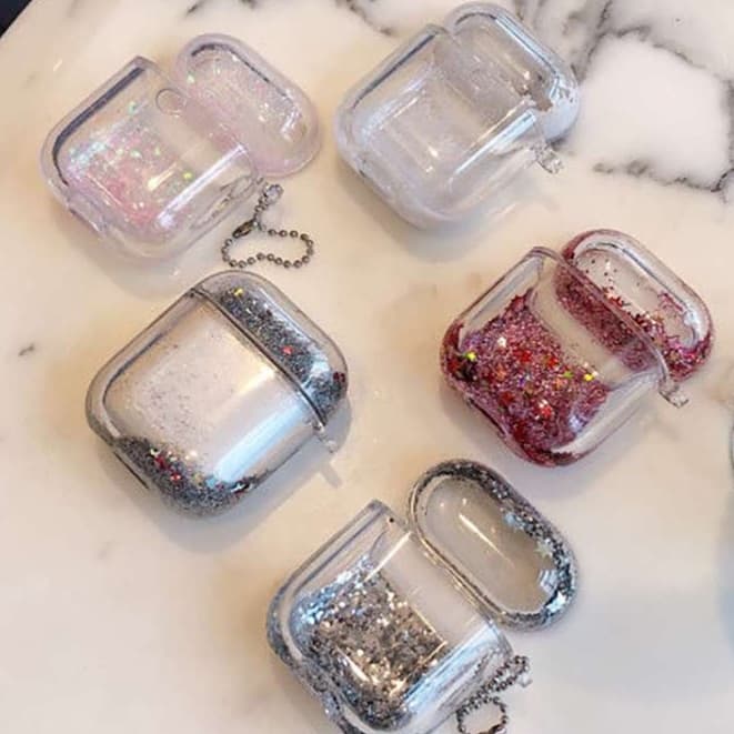かわいい キラキラ グリッター AirPods/AirPodsproケース