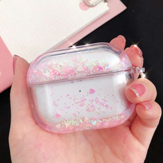 かわいい キラキラ グリッター AirPods/AirPodsproケース