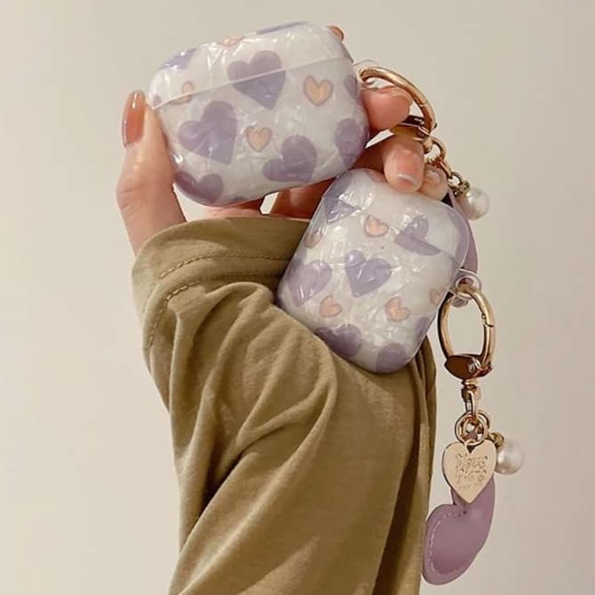 AirPods 可愛いハートパターンAirPodsproケース