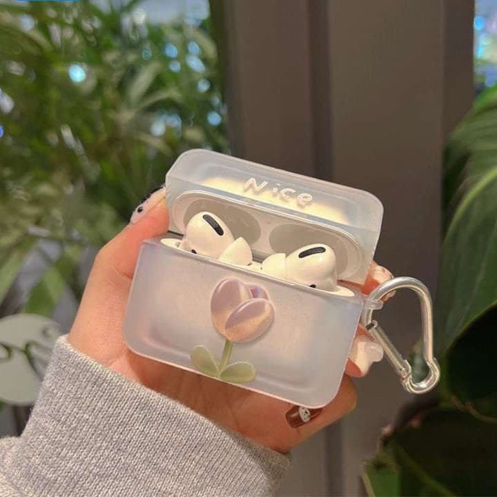 AirPods 透明チューリップAirPodsproケース