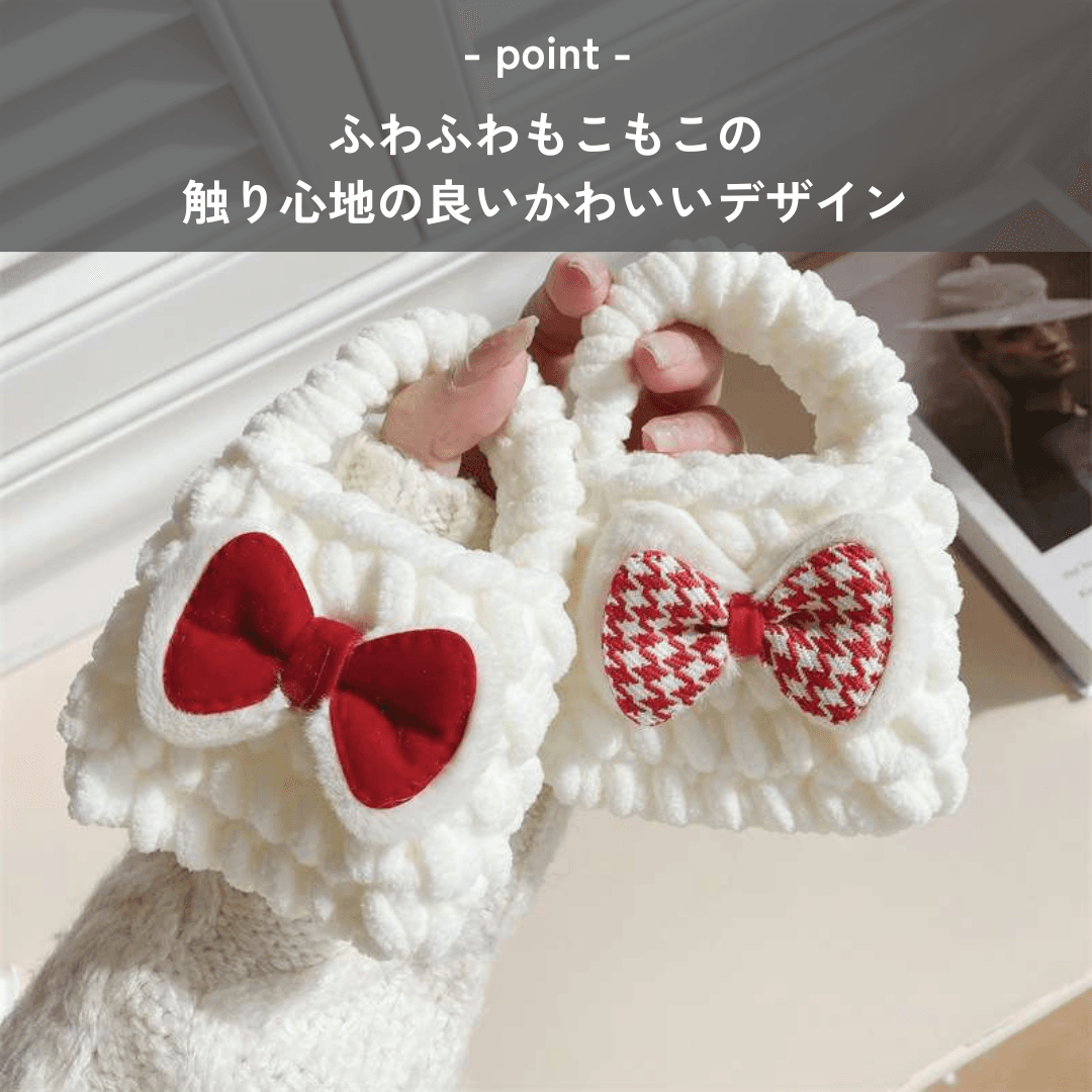 人気 かわいい ふわもこ リボン AirPods/AirPodsproケース