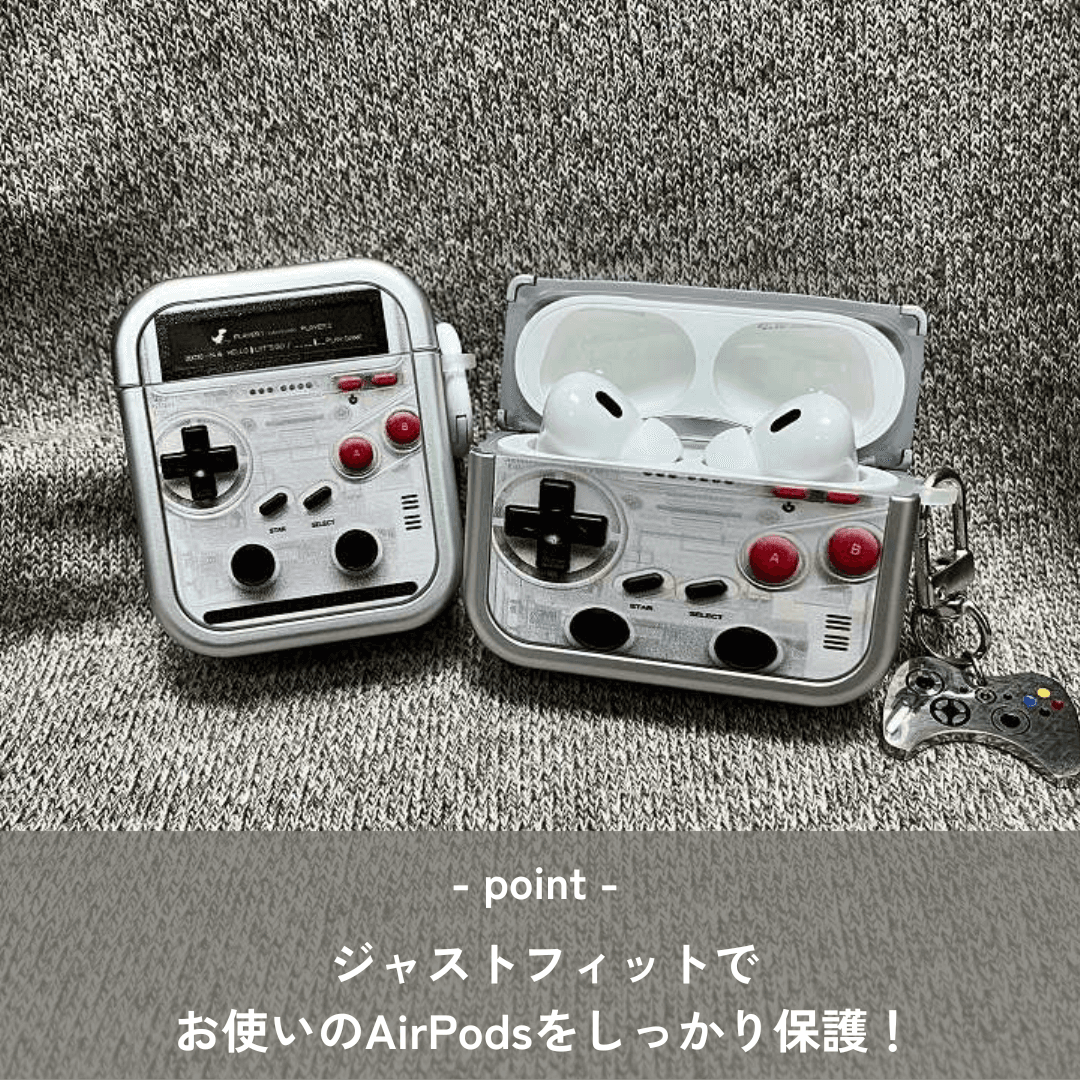 人気 レトロゲームデザイン AirPods/AirPodsproケース