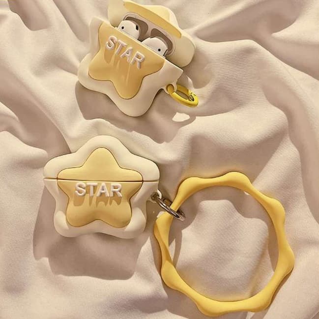【廃盤】スターシェイプ パステルイエローAirPodsproケース AirPods