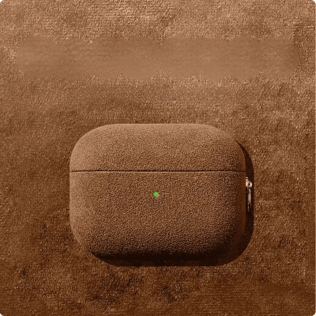 シンプル スエード レザー AirPods/AirPodsproケース