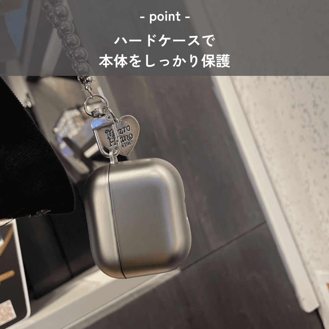 人気 シンプル メタリック キラキラチャーム AirPods/AirPodsproケース