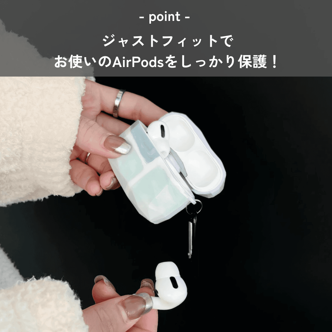 かわいい 人気 大理石風 カラビナ付き AirPods/AirPodsproケース