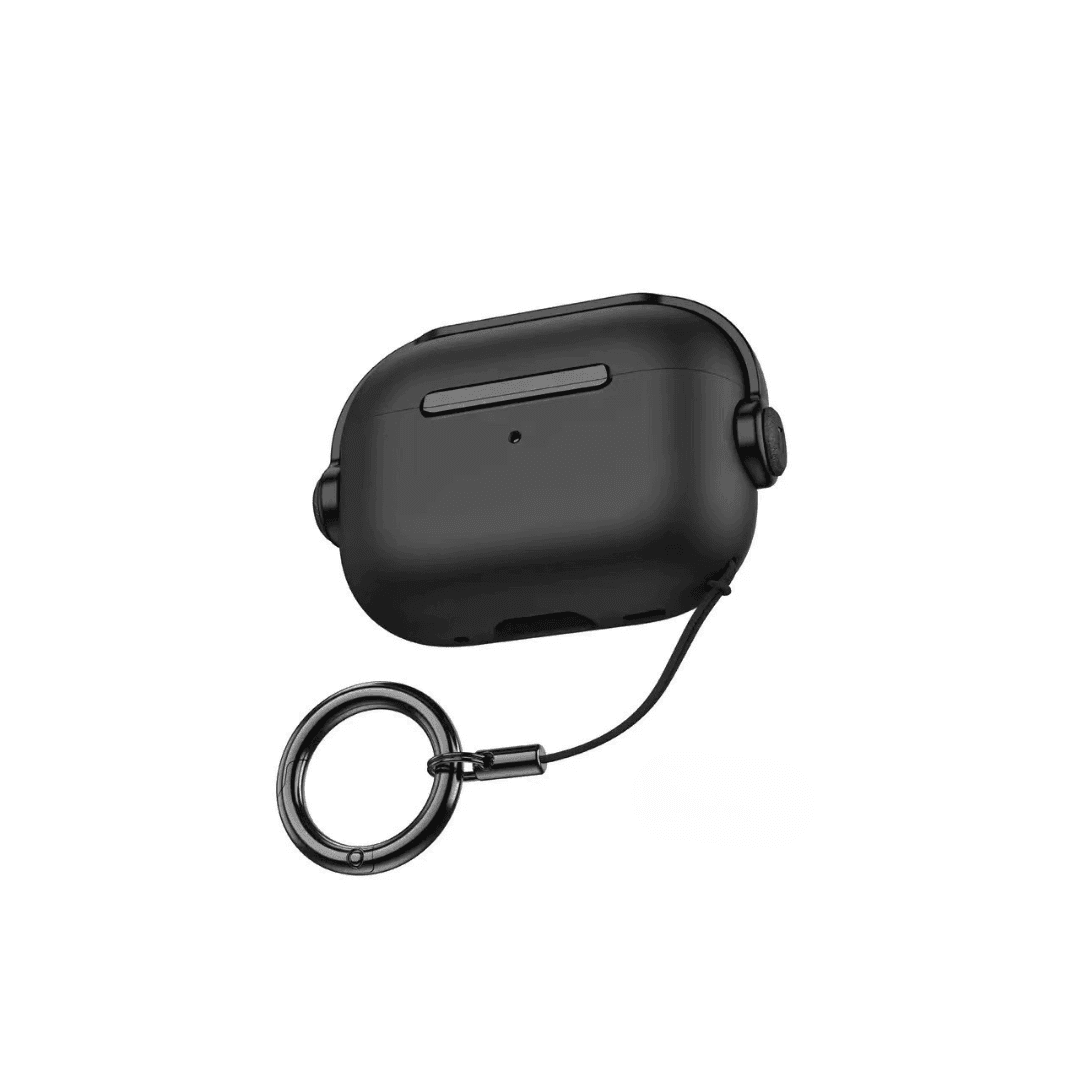 シンプル メンズ 耐衝撃 リング付き AirPods/AirPodsproケース