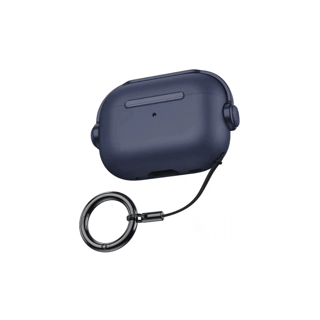 シンプル メンズ 耐衝撃 リング付き AirPods/AirPodsproケース
