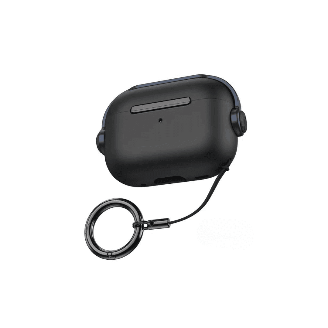 シンプル メンズ 耐衝撃 リング付き AirPods/AirPodsproケース