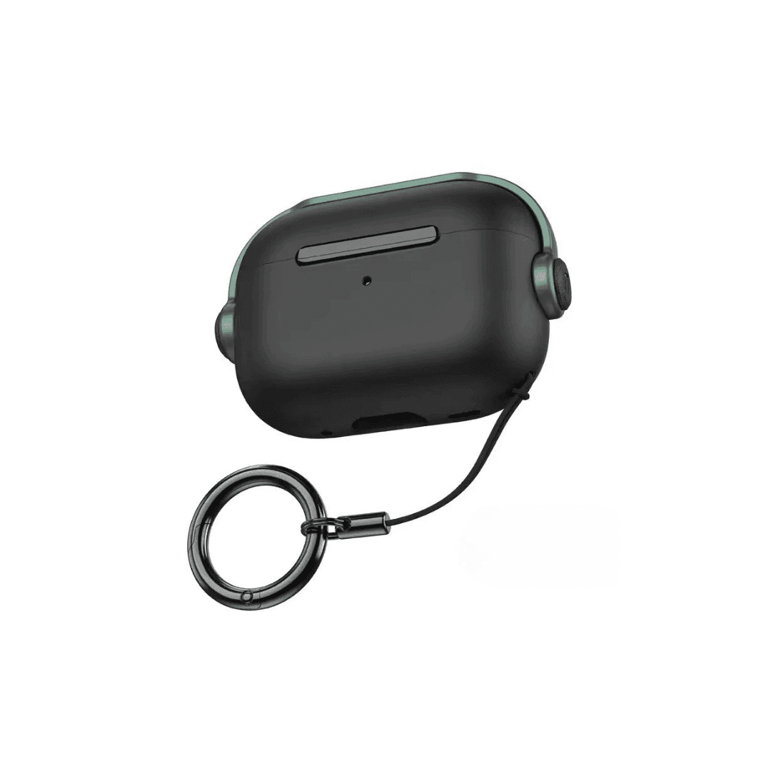シンプル メンズ 耐衝撃 リング付き AirPods/AirPodsproケース