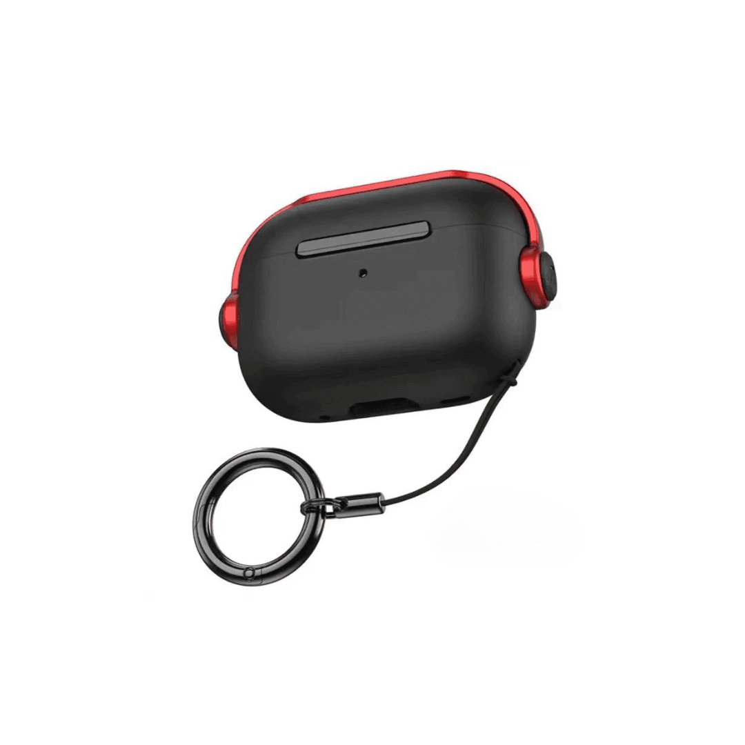 シンプル メンズ 耐衝撃 リング付き AirPods/AirPodsproケース