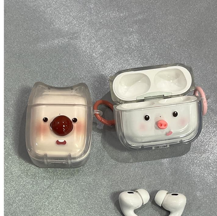 Airpodsケース 癒し系うさぎ&子ぶた保護ケース