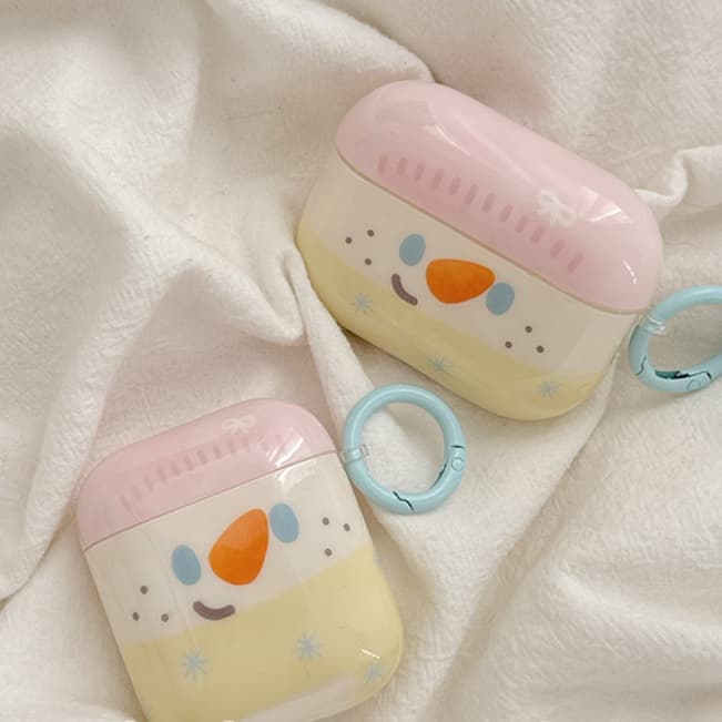 Airpodsケース お花のお顔の収納保護ケース