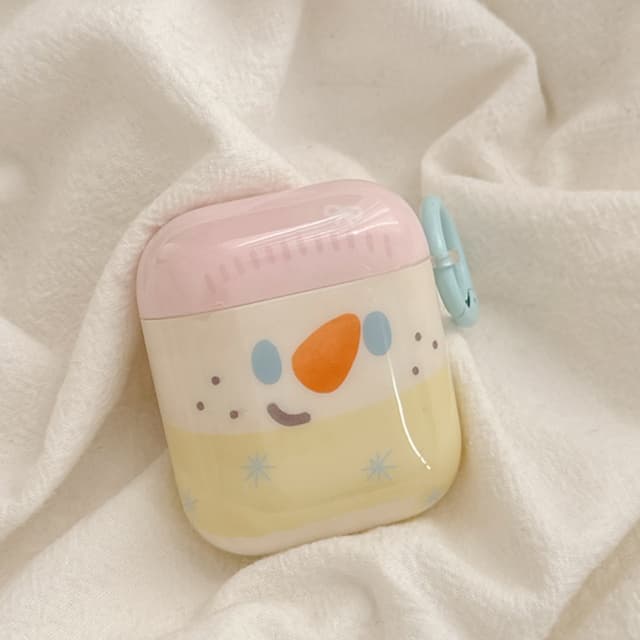 Airpodsケース お花のお顔の収納保護ケース