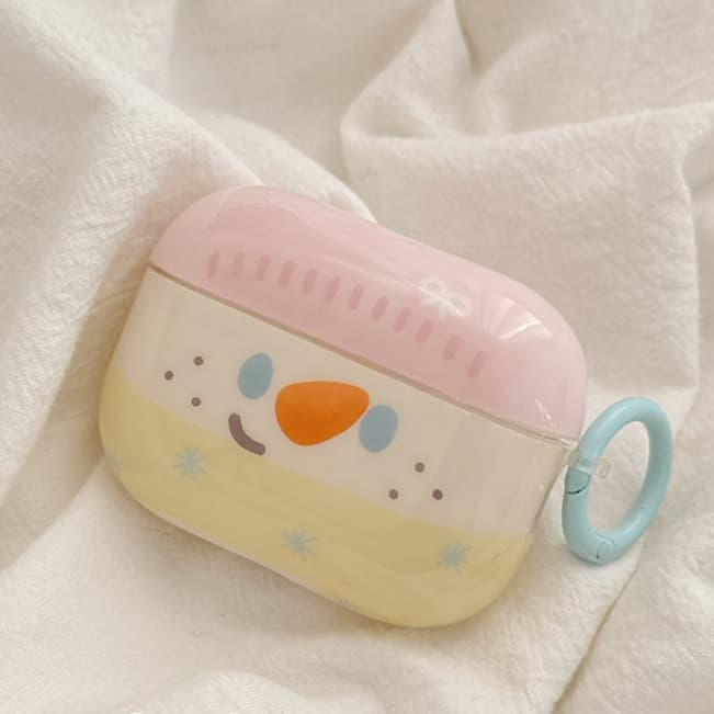 Airpodsケース お花のお顔の収納保護ケース