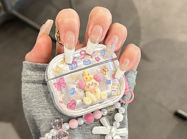 Airpodsケース きらめくおもちゃくまの夢飾りケース