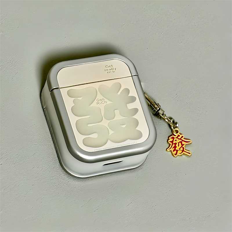 Airpodsケース 福を呼ぶ縁起プリント無線充電ケース