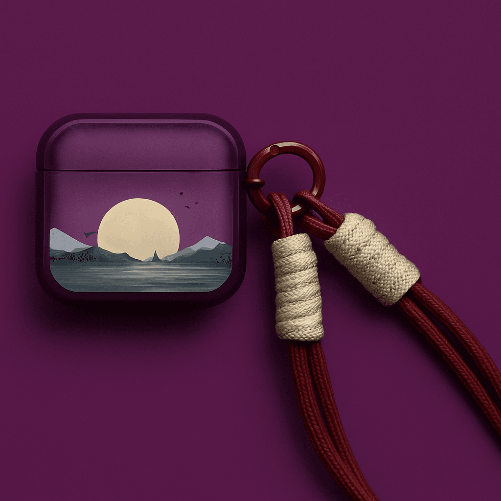 AirPodsproケース 風景画シリコンイヤホンケース