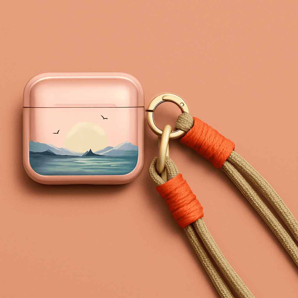 AirPodsproケース 風景画シリコンイヤホンケース