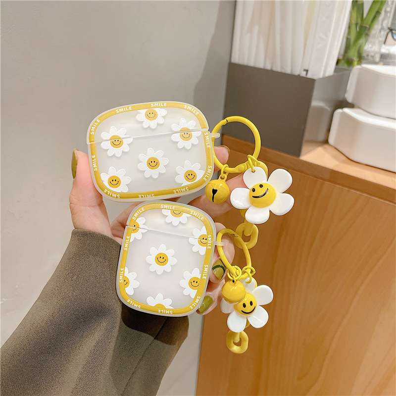 スマイルデイジー柄AirPodsproケース