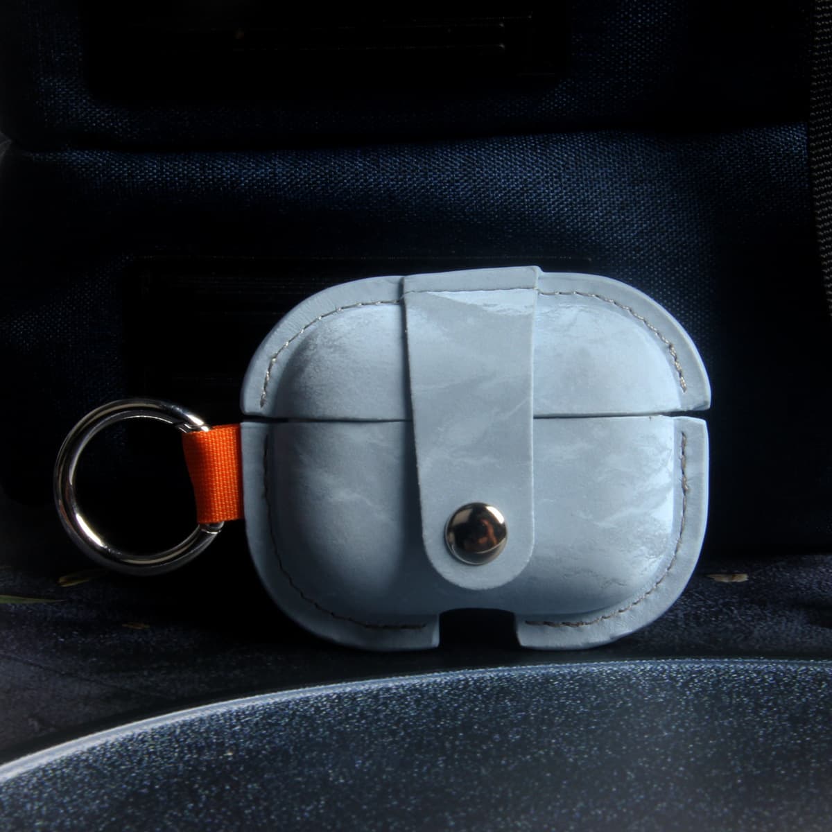 Airpodsケース シワ加工レザー風保護ケース
