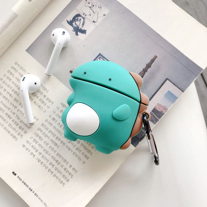 Airpodsケース Airpods可愛い恐竜デザイン イヤホンケース カラビナ付き