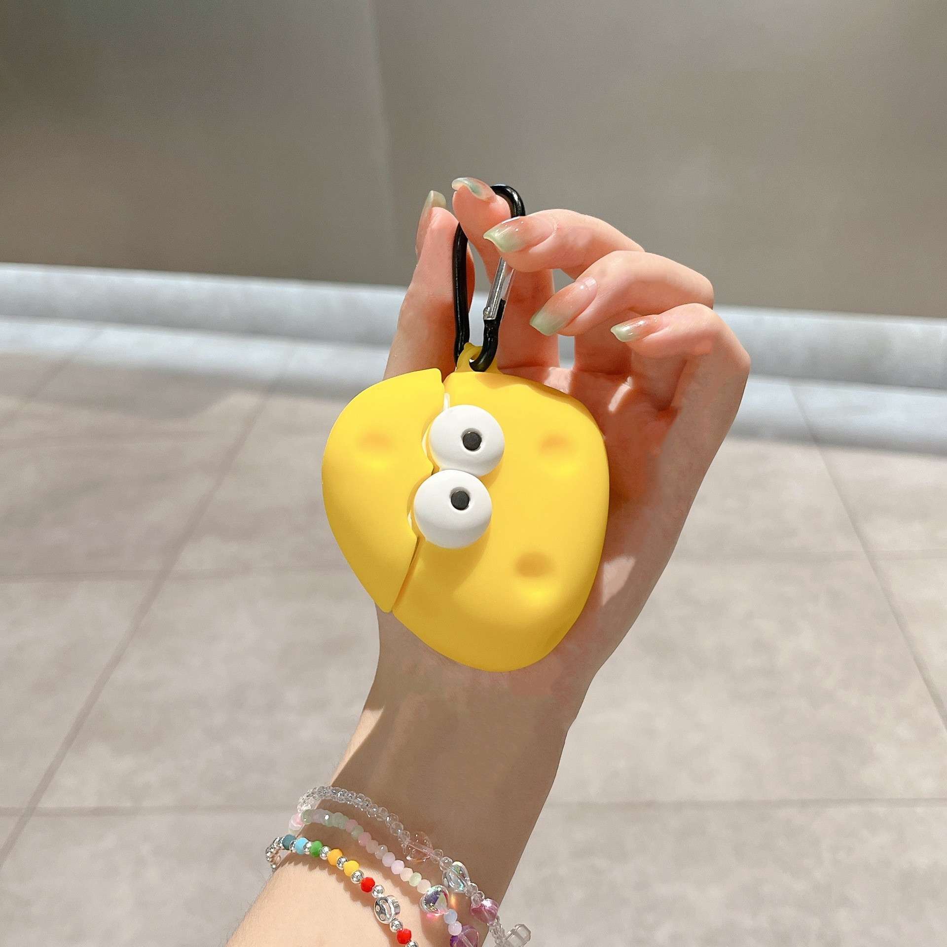 人気 かわいい チーズ キャラクター シリコン AirPods/AirPodsproケース