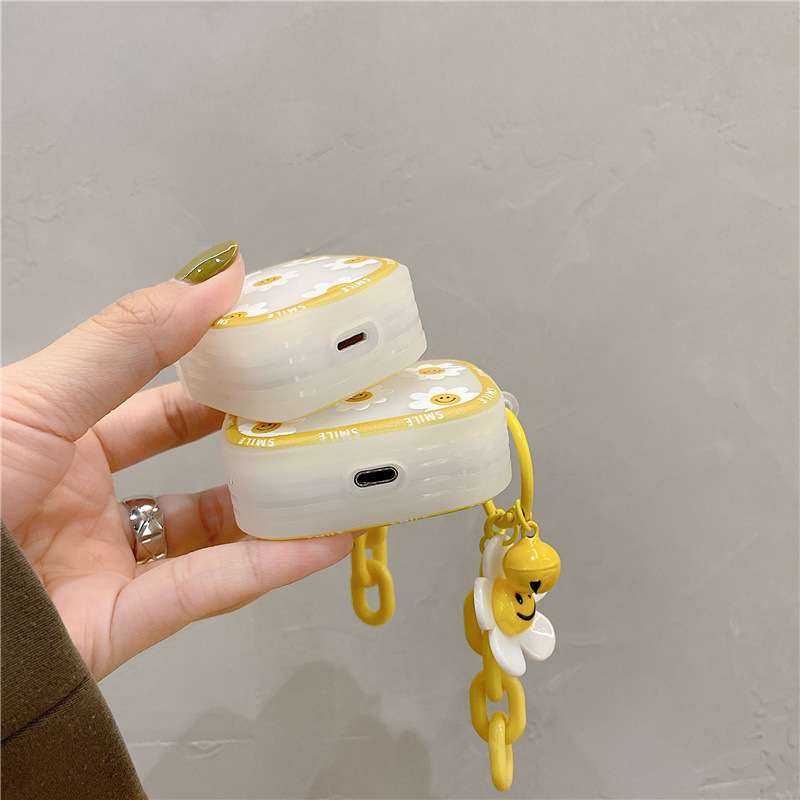 スマイルデイジー柄AirPodsproケース
