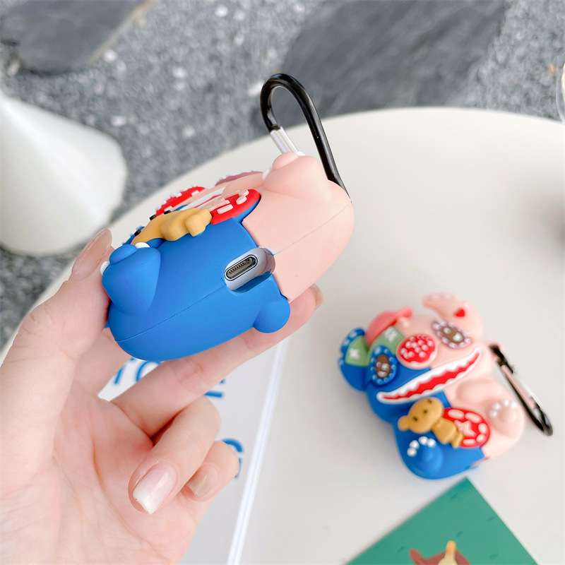 AirPodsproケース スティッチ風ファンシーモンスターケース