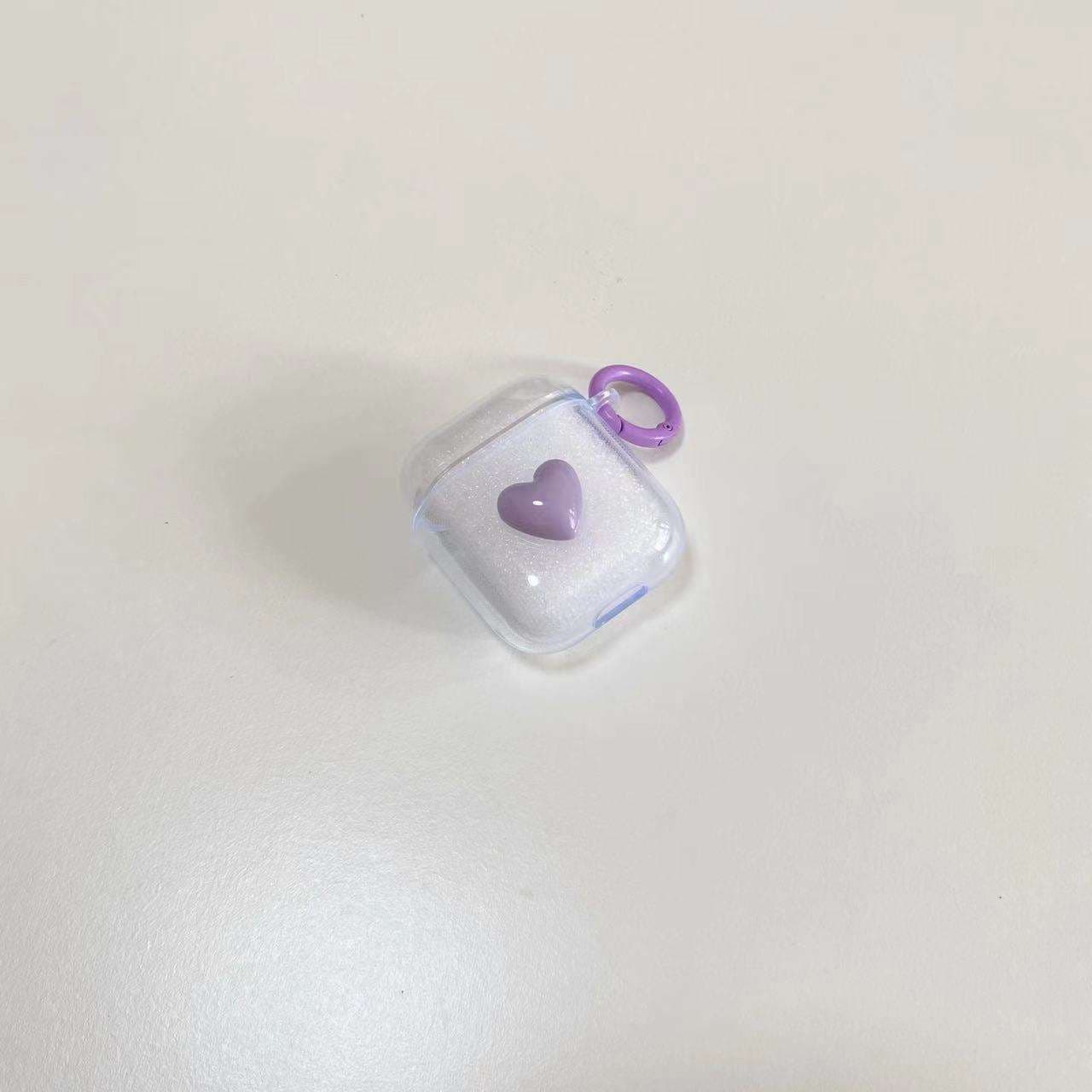 ハート柄きらきらAirPodsproケース