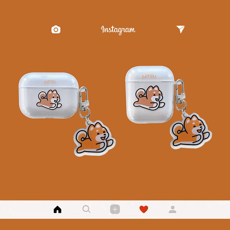 Airpodsケース 柴犬キャラクター エアポッズケース 第1第2第3世代対応
