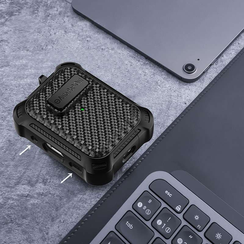 AirPodsproケース 頑丈な耐衝撃イヤホンケース